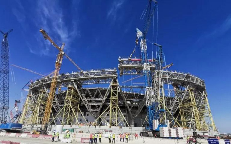 2022年世界杯主体育场—卢赛尔体育场项目主体钢结构吊装完成！